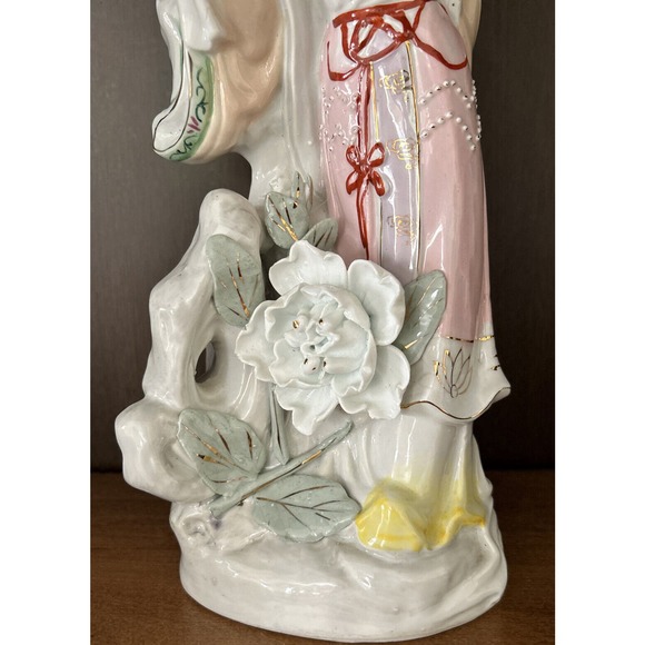 Vintage Porcelain Chinese Geisha Statue 13” - Picture 5 of 15